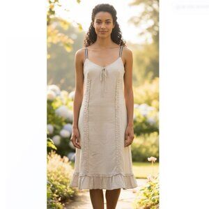 Miu Miu Leather Dress Winter White Made In Italy Retail $1335 NWT Sz IT 44 US 8